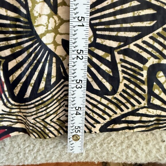 Vintage Bea Taylor Caftan Dress Batik Floral Boho Maxi 70s - Picture 5 of 7